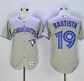 Toronto Blue Jays #19 Jose Bautista Gray 2016 Flexbase Collection Stitched Jersey,baseball caps,new era cap wholesale,wholesale hats